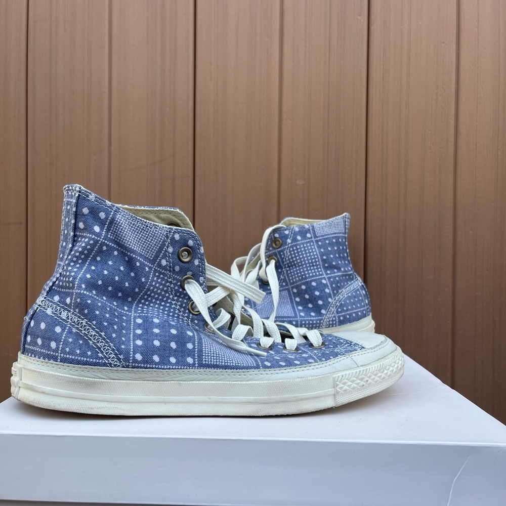 Blue “jean” converse high tops